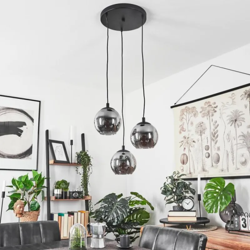 hofstein Suspension Sernf Noir, 3 lumières