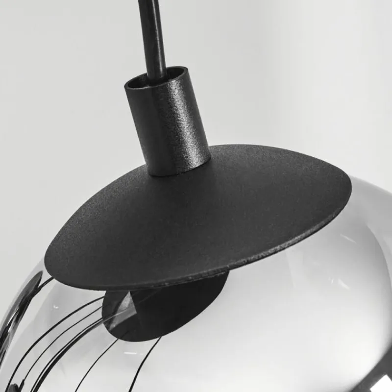 Suspension Verre Fumé-hofstein Suspension Sernf Noir, 10 lumières