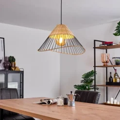 Style Boho-Chic-hofstein Suspension Shalo Noir, 1 lumière