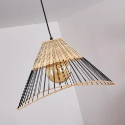 Style Boho-Chic-hofstein Suspension Shalo Noir, 1 lumière