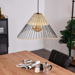 Style Boho-Chic-hofstein Suspension Shalo Noir, 1 lumière