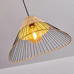 Style Boho-Chic-hofstein Suspension Shalo Noir, 1 lumière