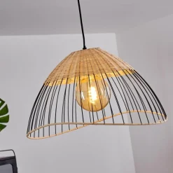 Style Boho-Chic-hofstein Suspension Shalo Noir, 1 lumière
