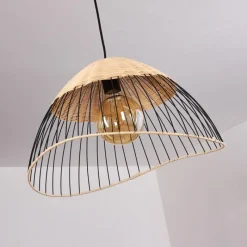Style Boho-Chic-hofstein Suspension Shalo Noir, 1 lumière