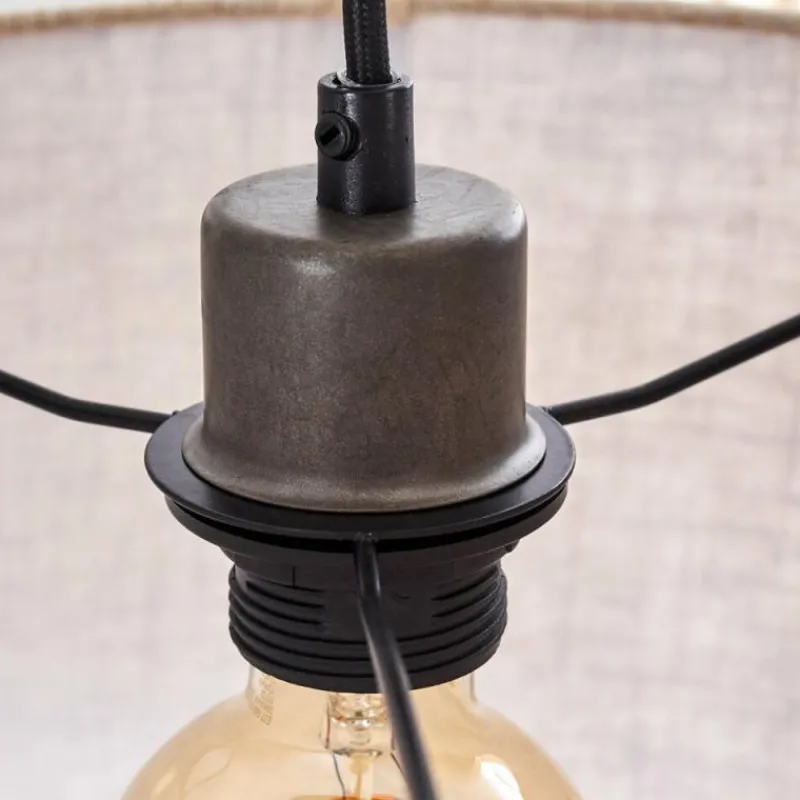 Lampes En Tissu-hofstein Suspension Shiburg Bois clair, 1 lumière