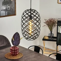 Lampes Vintages & Rétros-hofstein Suspension Shupá Noir, 1 lumière