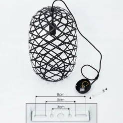 Lampes Vintages & Rétros-hofstein Suspension Shupá Noir, 1 lumière