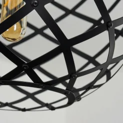 Lampes Vintages & Rétros-hofstein Suspension Shupá Noir, 1 lumière