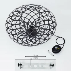 Lampes Vintages & Rétros-hofstein Suspension Shupá Noir, 1 lumière