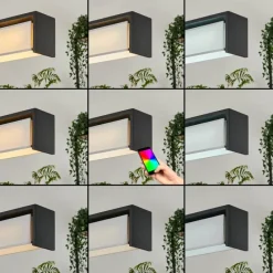 hofstein Suspension Siders LED Noir, 1 lumière, Changeur de couleurs