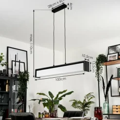 hofstein Suspension Siders LED Noir, 1 lumière, Changeur de couleurs