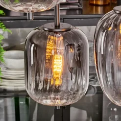 hofstein Suspension Skiatook Noir, 3 lumières