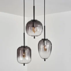 hofstein Suspension Skiatook Noir, 3 lumières