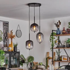 hofstein Suspension Skiatook Noir, 3 lumières