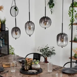 hofstein Suspension Skiatook Noir, 4 lumières