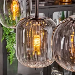 hofstein Suspension Skiatook Noir, 8 lumières