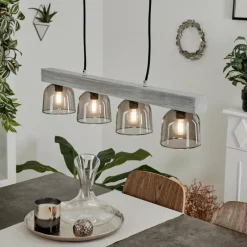 hofstein Suspension Skovde Argenté, 4 lumières