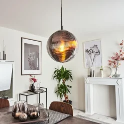 Suspension Verre Fumé-hofstein Suspension Sénal Chrome, 1 lumière