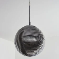 Suspension Verre Fumé-hofstein Suspension Sénal Chrome, 1 lumière