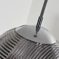 Suspension Verre Fumé-hofstein Suspension Sénal Chrome, 1 lumière