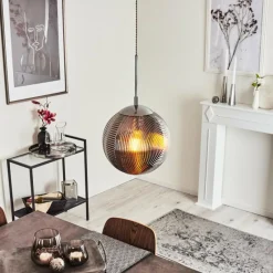 Suspension Verre Fumé-hofstein Suspension Sénal Chrome, 1 lumière