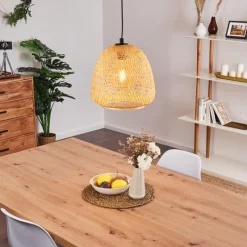 Style Boho-Chic-hofstein Suspension Solera Noir, 1 lumière