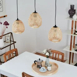 Style Boho-Chic-hofstein Suspension Solera Noir, 3 lumières