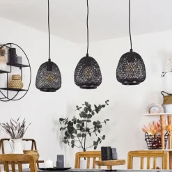 hofstein Suspension Solera Noir, 3 lumières