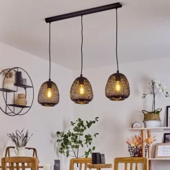 hofstein Suspension Solera Noir, 3 lumières