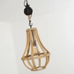 Luminaires Rustiques-hofstein Suspension Sonderjylland Bois clair, 1 lumière