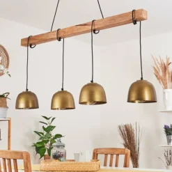 Style Boho-Chic-hofstein Suspension Sontey Écru, Noir, 4 lumières