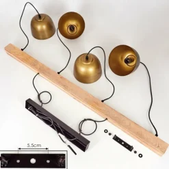 Style Boho-Chic-hofstein Suspension Sontey Écru, Noir, 4 lumières