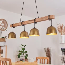 Style Boho-Chic-hofstein Suspension Sontey Écru, Noir, 4 lumières