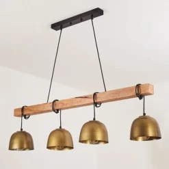 Style Boho-Chic-hofstein Suspension Sontey Écru, Noir, 4 lumières
