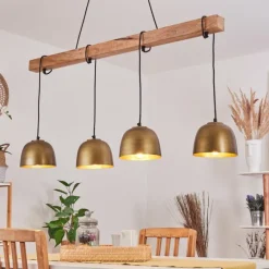 Style Boho-Chic-hofstein Suspension Sontey Écru, Noir, 4 lumières