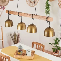 Style Boho-Chic-hofstein Suspension Sontey Écru, Noir, 4 lumières