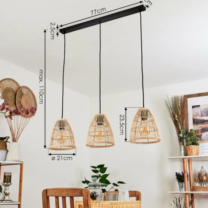 Luminaires Scandinaves-hofstein Suspension Sooul Noir, 3 lumières