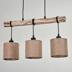 Lampes En Tissu-hofstein Suspension Soungou Écru, Noir, 3 lumières