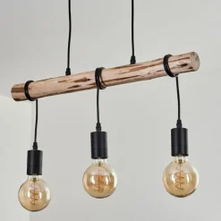 Luminaires Scandinaves-hofstein Suspension Soungou Écru, Noir, 3 lumières