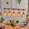 Luminaires Scandinaves-hofstein Suspension Soungou Écru, Noir, 5 lumières