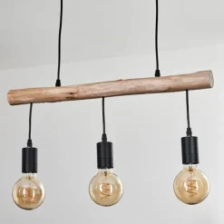 Luminaires Scandinaves-hofstein Suspension Soungou Écru, Noir, 3 lumières