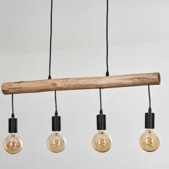 Luminaires Scandinaves-hofstein Suspension Soungou Écru, Noir, 4 lumières