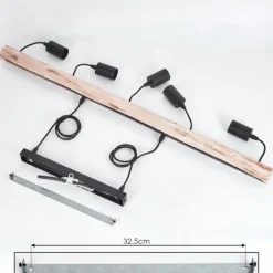 Luminaires Scandinaves-hofstein Suspension Soungou Écru, Noir, 5 lumières