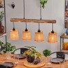Luminaires Scandinaves-hofstein Suspension Soungou Écru, Noir, 4 lumières