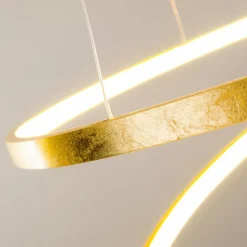 Lampes Dorées-hofstein Suspension Stalon LED Or, 1 lumière