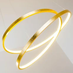 Lampes Dorées-hofstein Suspension Stalon LED Or, 1 lumière