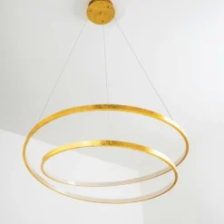 Lampes Dorées-hofstein Suspension Stalon LED Or, 1 lumière