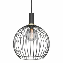Lampes Dorées-Luminaires Steinhauer Suspension Steinhauer Aureole Noir, 1 lumière