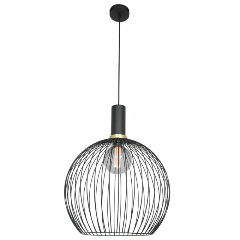 Lampes Dorées-Luminaires Steinhauer Suspension Steinhauer Aureole Noir, 1 lumière