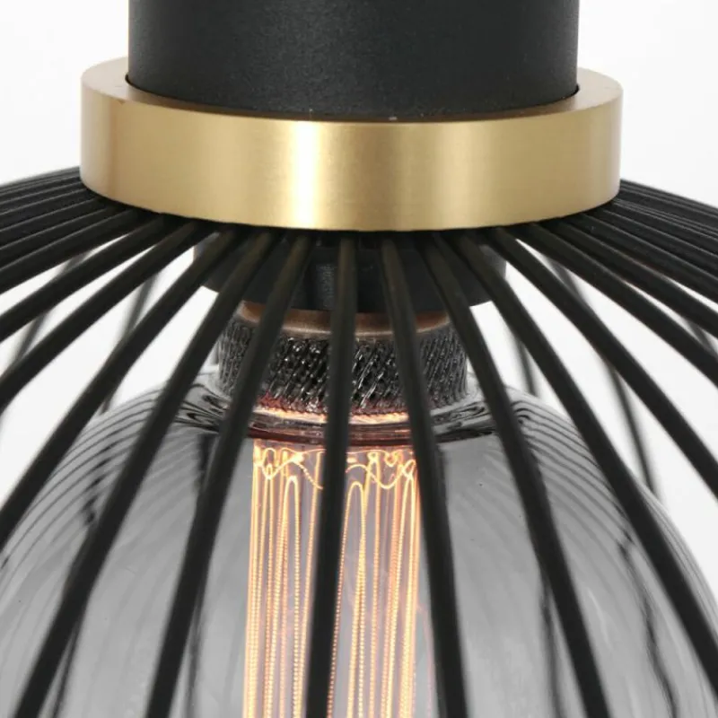 Lampes Dorées-Luminaires Steinhauer Suspension Steinhauer Aureole Noir, 1 lumière